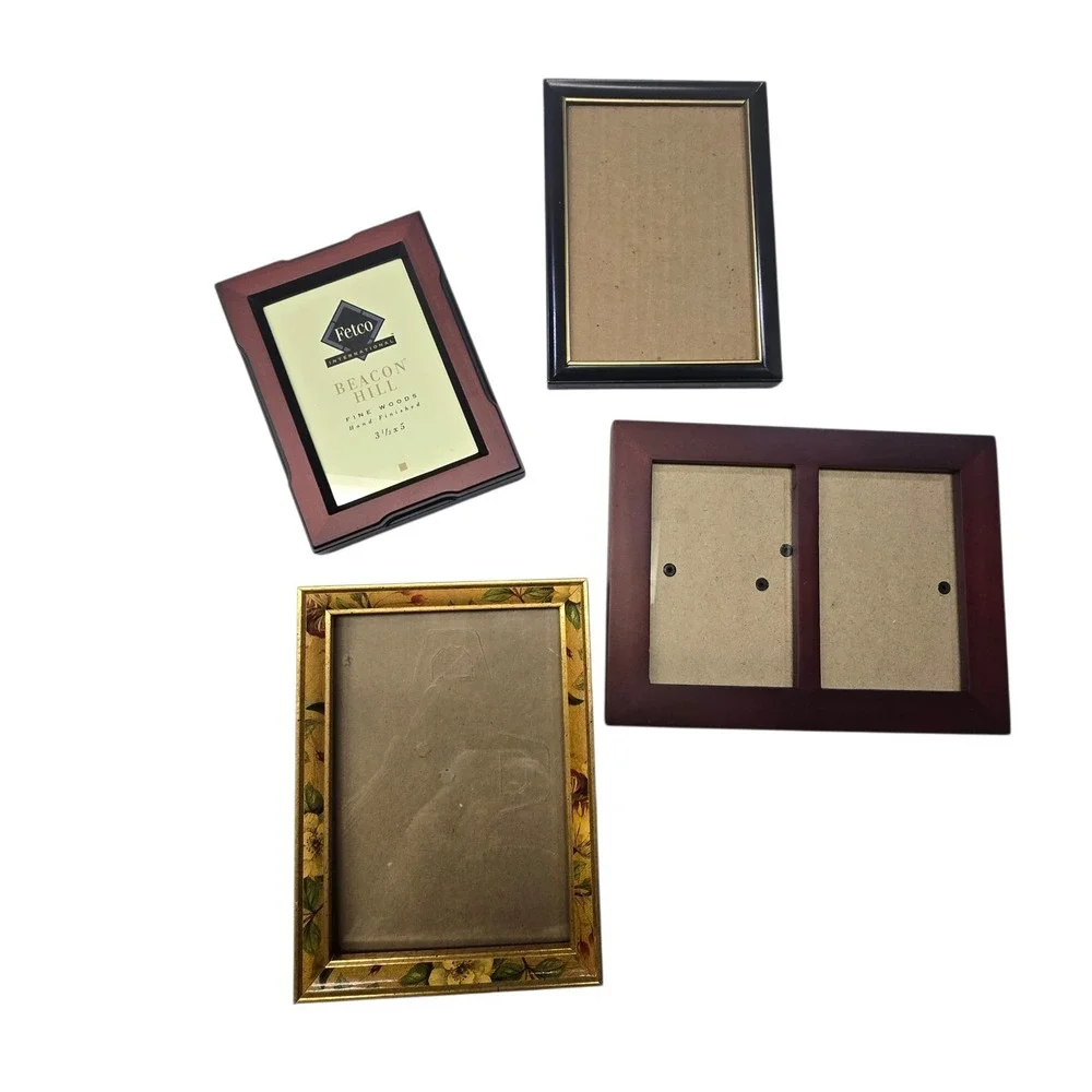 Lot of 4 Picture Frames Retro Vintage Style Cottage Shabby 90s Y2K Various Sizes